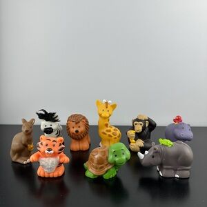 Fisher Price Little People Lot of 9 Safari Zoo & Jungle Animal Friends Figurines